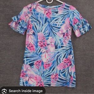 Lilly Pulitzer Tropical Blue and Pink Blouse
